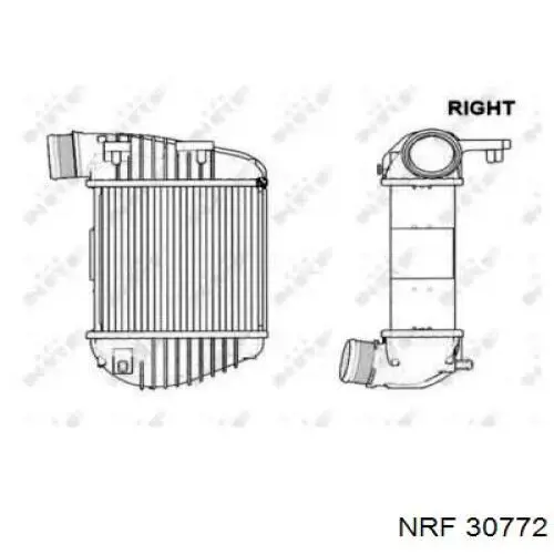 Радиатор интеркуллера NRF 30772