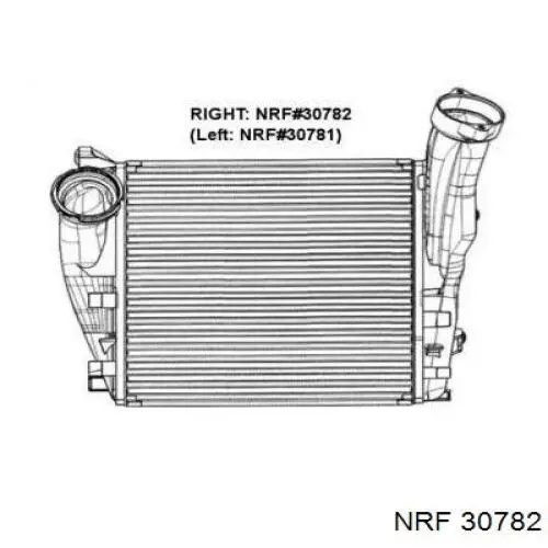 Радиатор интеркуллера NRF 30782