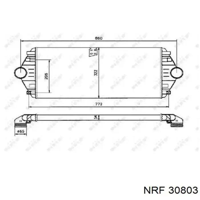 Радиатор интеркуллера NRF 30803