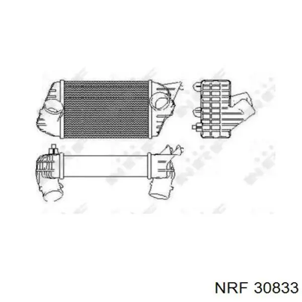 Радиатор интеркуллера на Fiat Stilo 192