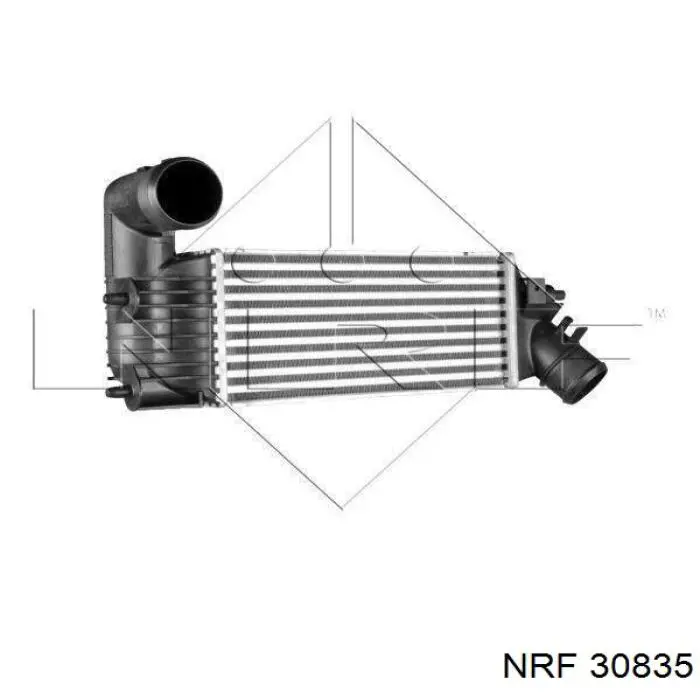 Радиатор интеркуллера на Peugeot 406 8C