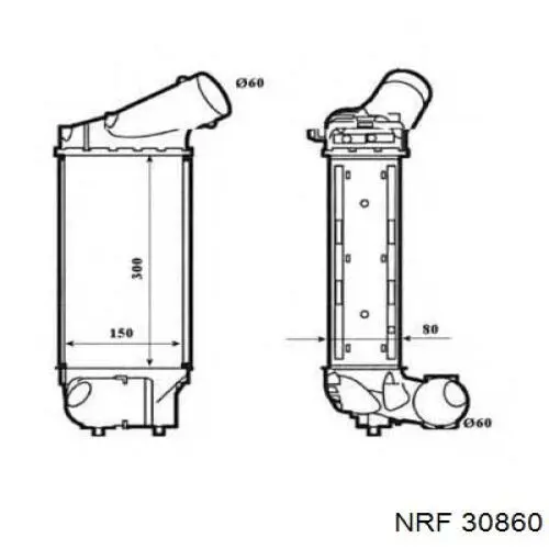 30860 NRF Охладитель наддувочного воздуха