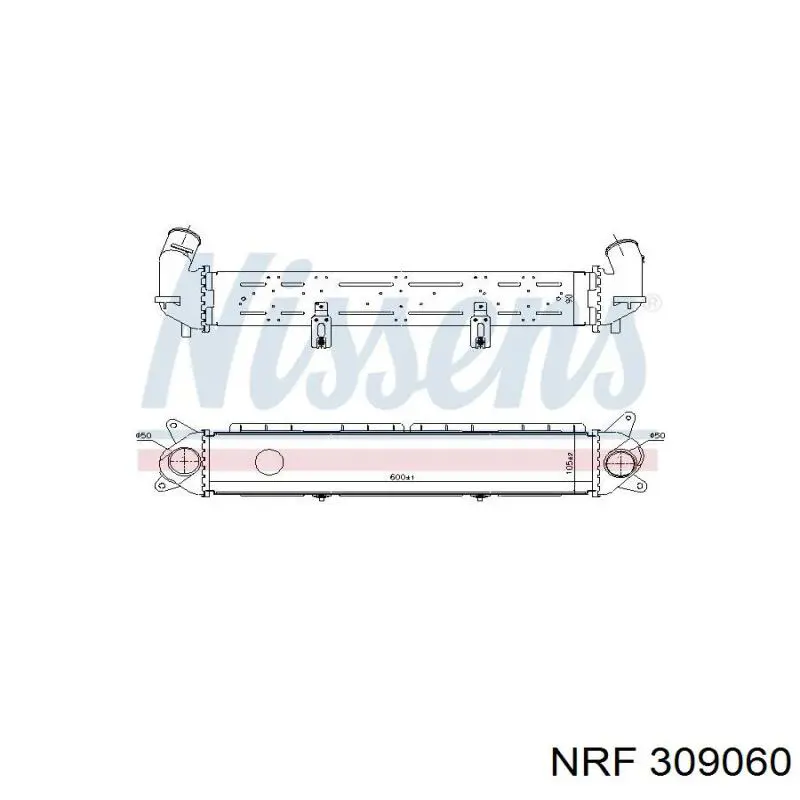 Radiador de aire de admisión 309060 NRF