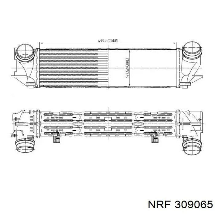 309065 NRF radiador de intercooler