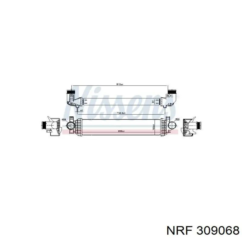 309068 NRF Охладитель наддувочного воздуха