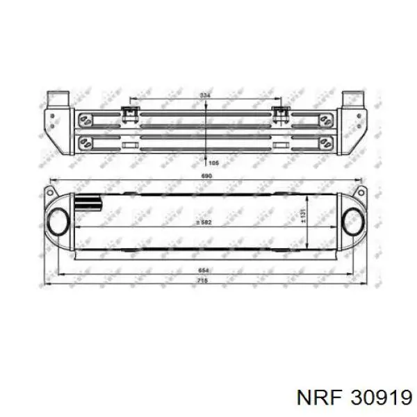 Radiador de intercooler para Land Rover Discovery (LR3)