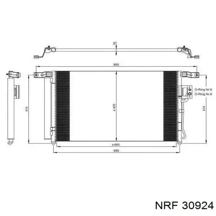 30924 NRF radiador de intercooler