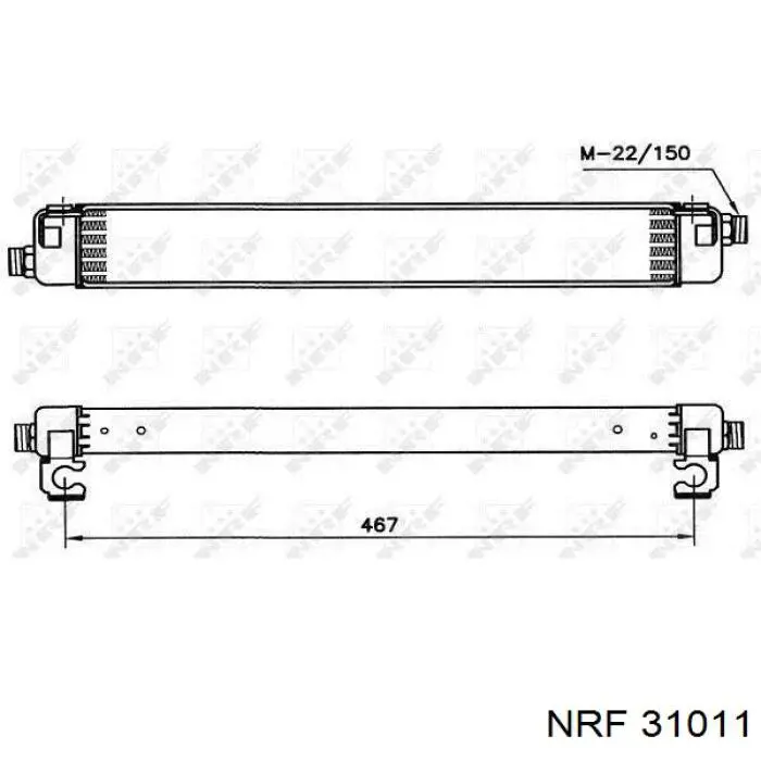 31011 NRF радиатор масляный