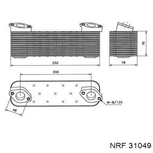 Масляный радиатор A0021888001 Kamaz