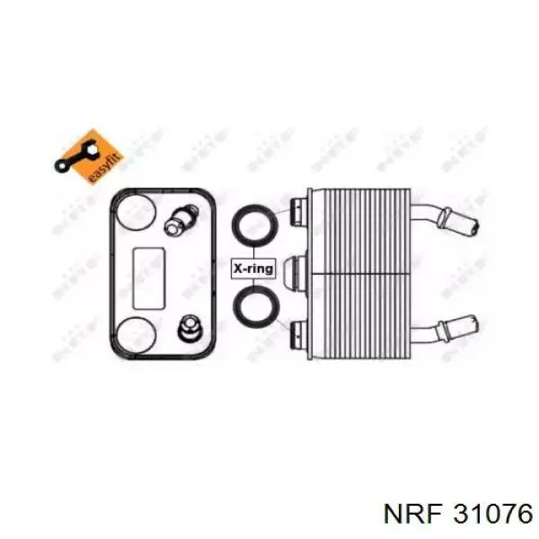 31076 NRF radiador de esfriamento, caixa automática de mudança