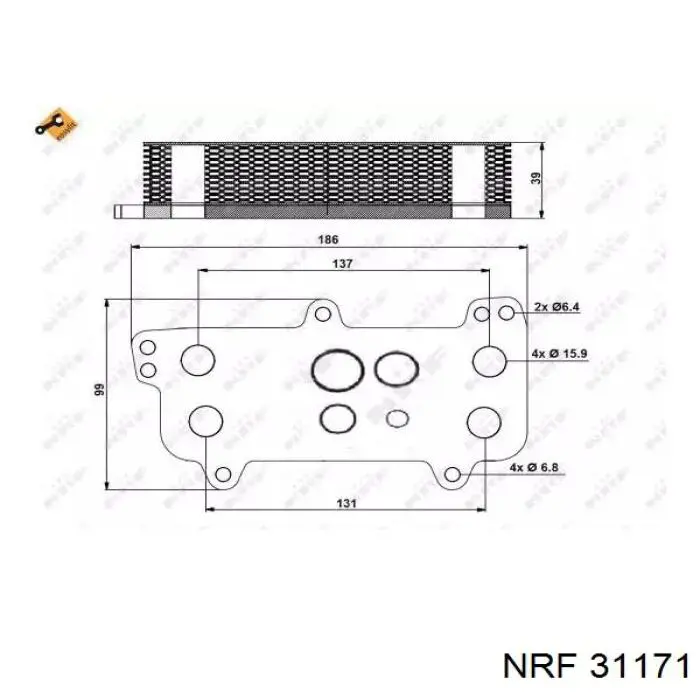 Радиатор масляный NRF 31171