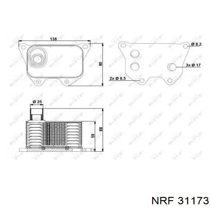 31173 NRF радиатор масляный
