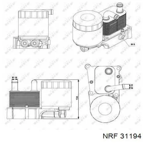 Купить 31194 NRF Корпус масляного фильтра