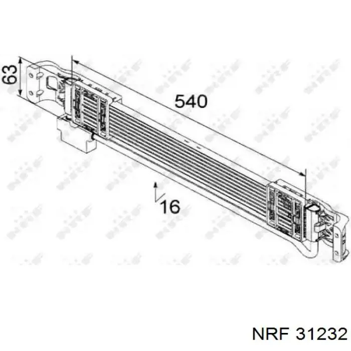 Радиатор охлаждения, АКПП/КПП 31232 NRF