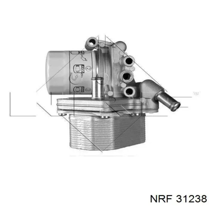 Radiador de aceite, bajo de filtro 31238 NRF