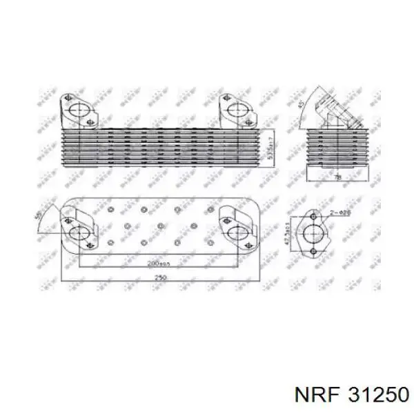 Масляный радиатор 31250 NRF