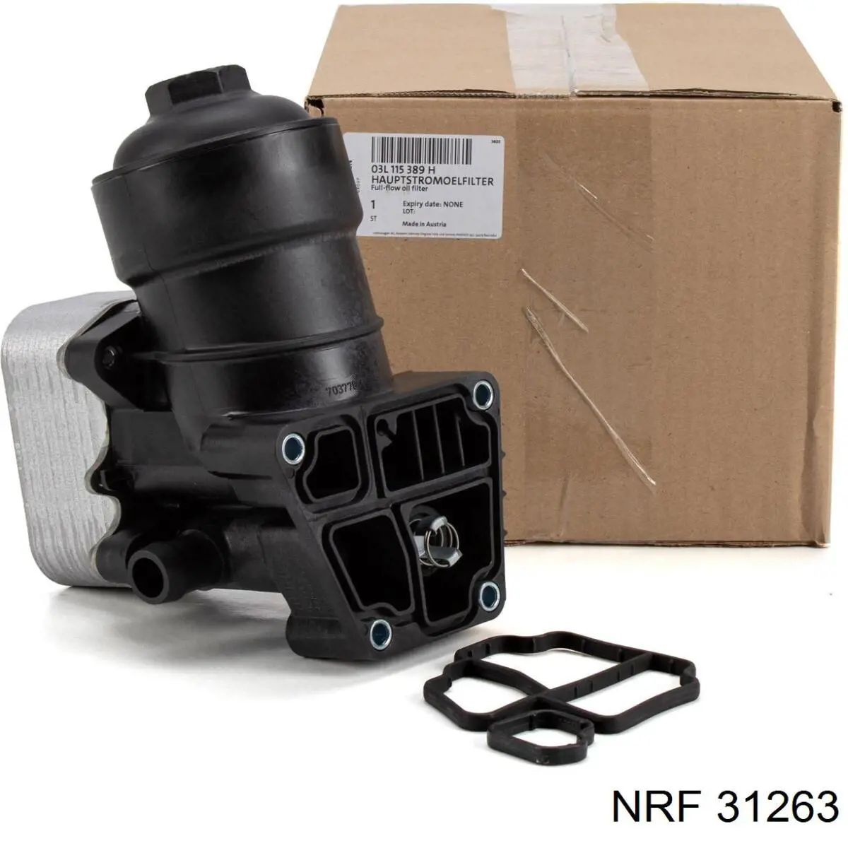 Радиатор масляный (холодильник), под фильтром 31263 NRF
