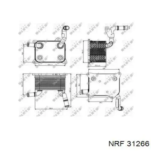 31266 NRF радиатор масляный