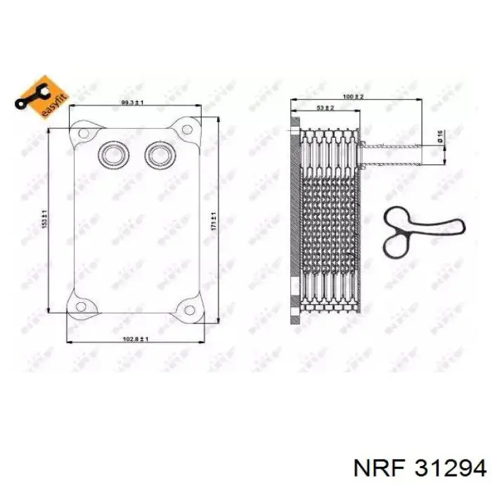 31294 NRF radiador de óleo