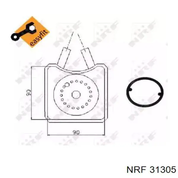 Радиатор масляный (холодильник), под фильтром NRF 31305