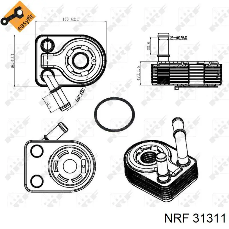 Купить 31311 NRF Радиатор масляный (холодильник), под фильтром