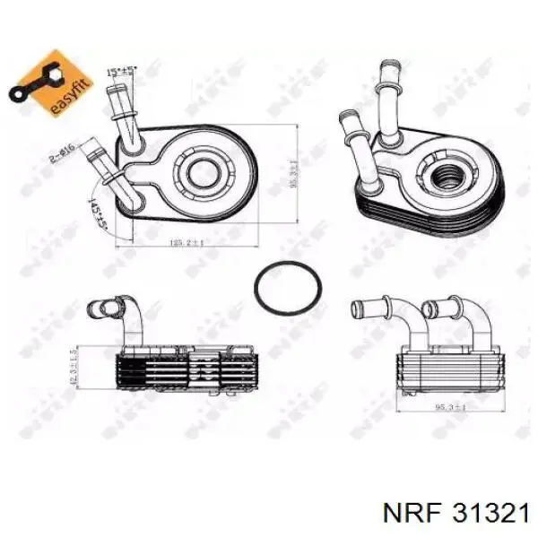 31321 NRF радиатор масляный