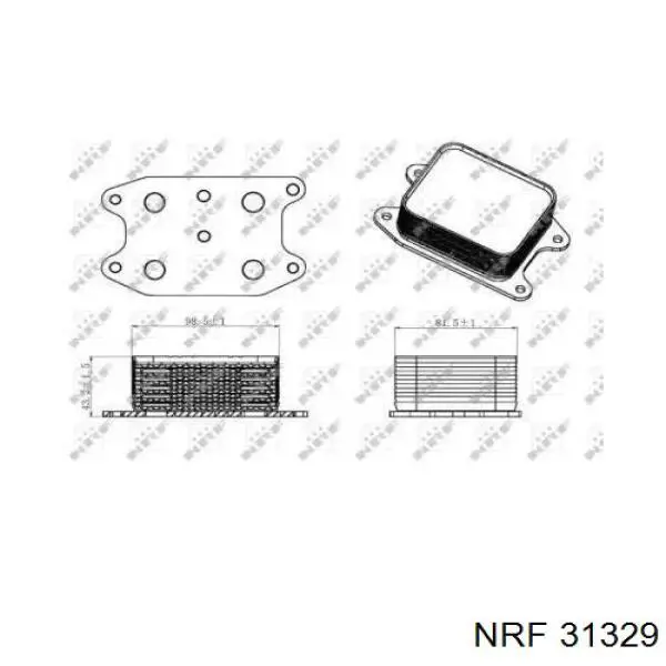 31329 NRF radiador de óleo