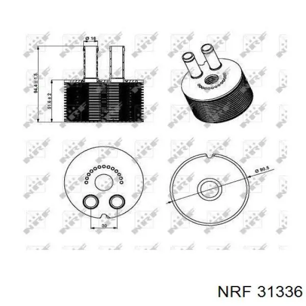 Caja, filtro de aceite 31336 NRF