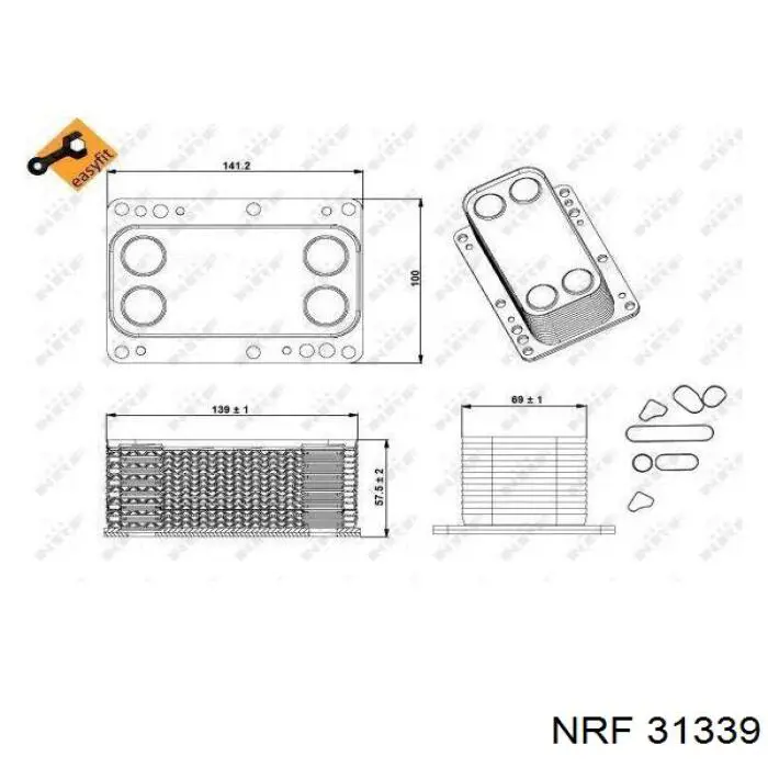31339 NRF радиатор масляный