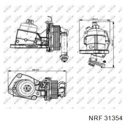 Корпус масляного фильтра NRF 31354