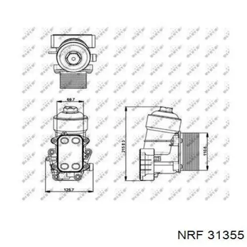 Корпус масляного фильтра NRF 31355 цена, от 69.79 USD