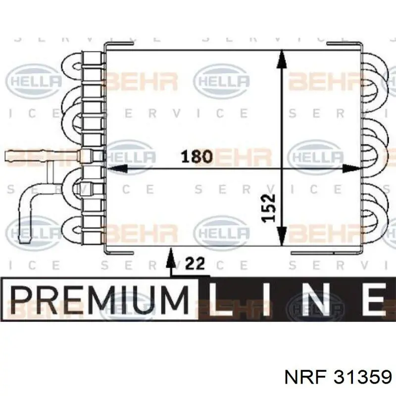 Radiador, refrigeración del motor adicional 31359 NRF