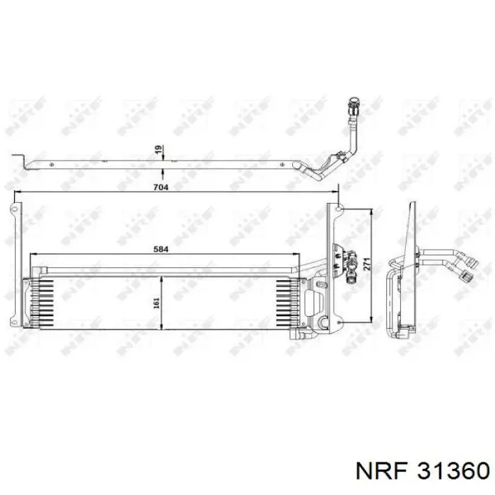 NRF31360 NRF Радиатор охлаждения, АКПП