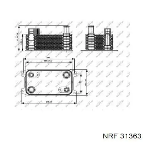 Радиатор охлаждения, АКПП/КПП 31363 NRF