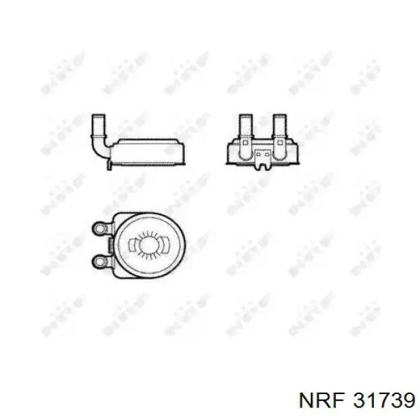 Radiador de aceite, bajo de filtro 31739 NRF