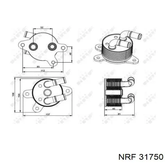 Radiador de esfriamento, Caixa Automática de Mudança para Mazda CX-3 (DK)