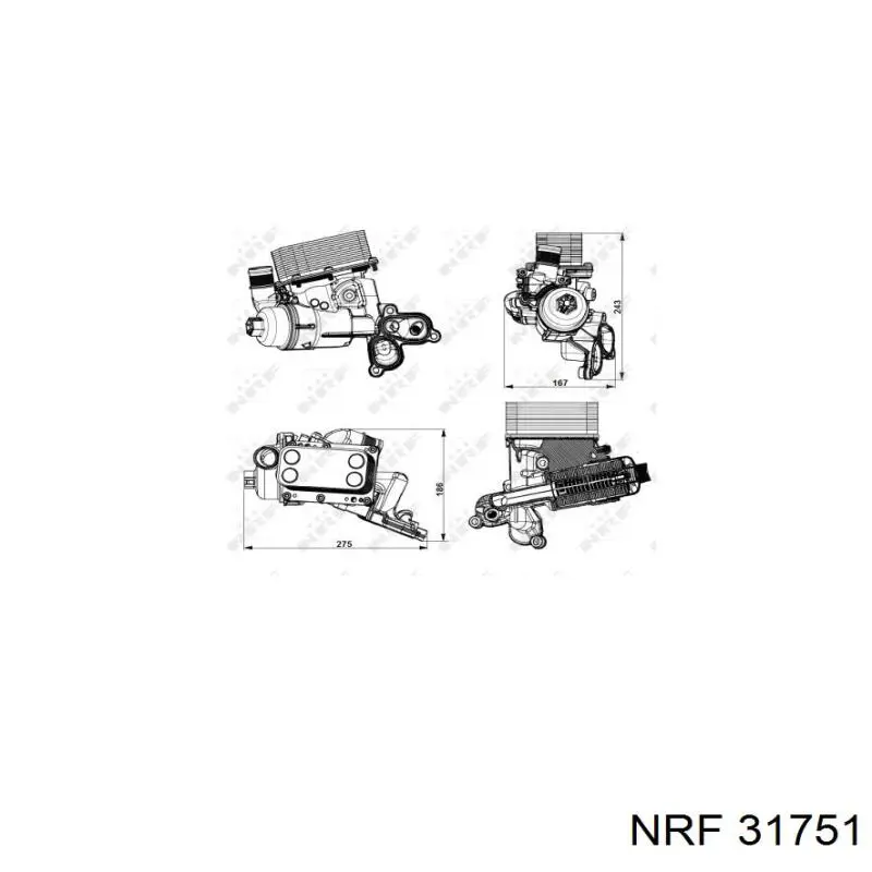 Корпус масляного фильтра RT3631H AVA
