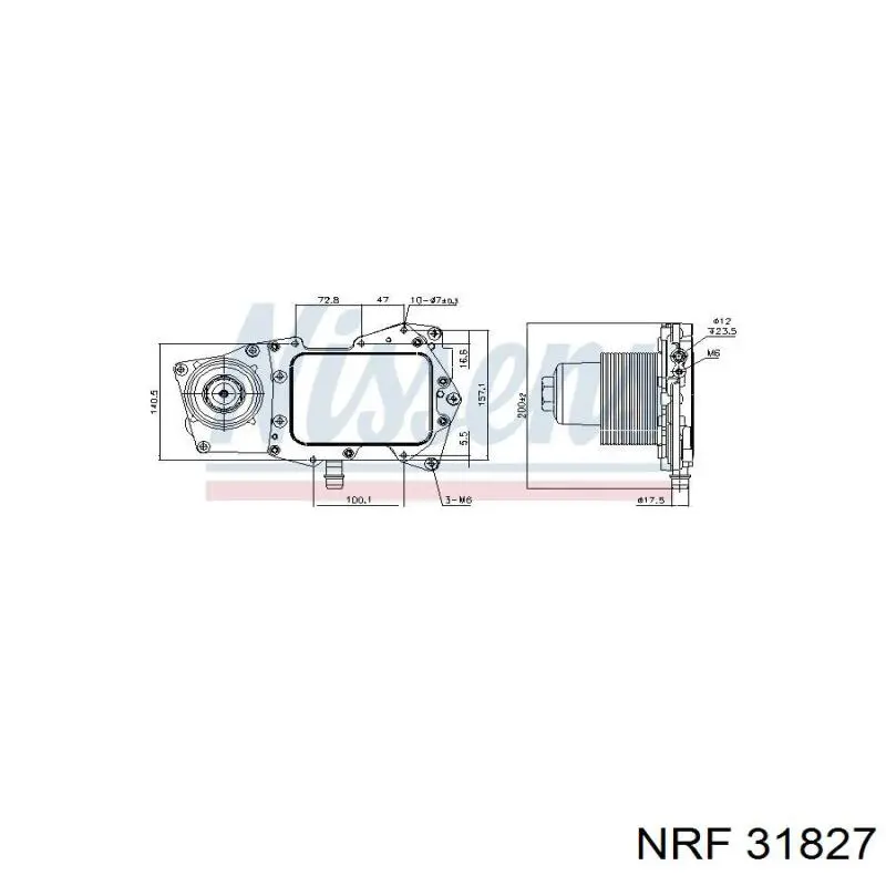 Корпус масляного фильтра 31827 NRF