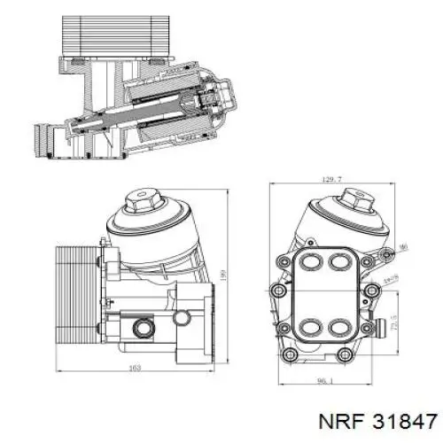31847 NRF Корпус маслофильтра