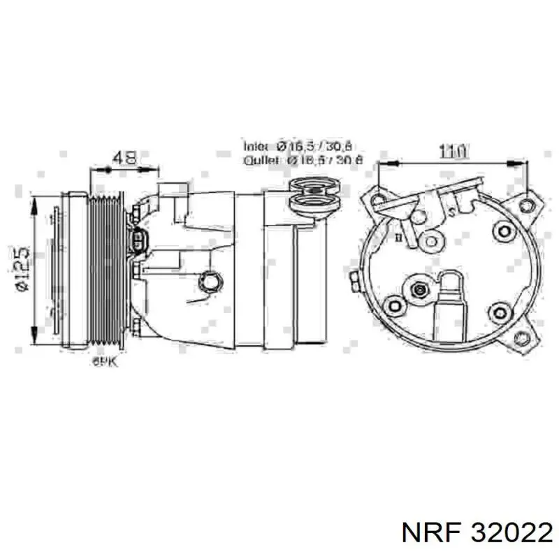 Компрессор кондиционера 32022 NRF