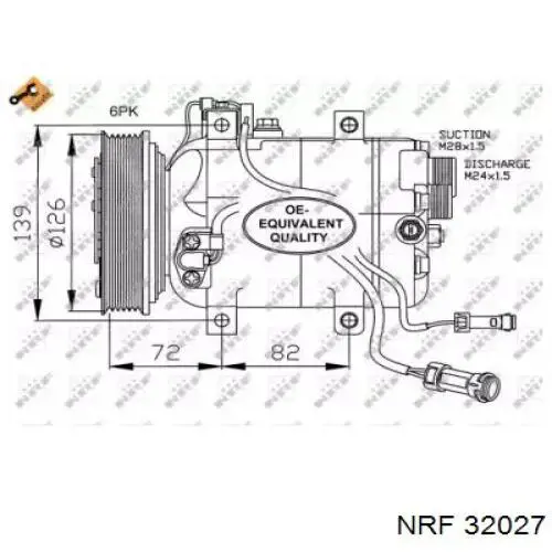 Компрессор кондиционера 32027 NRF