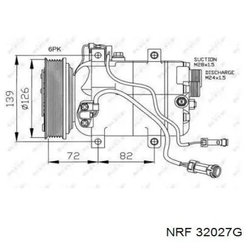 Компрессор кондиционера 32027G NRF