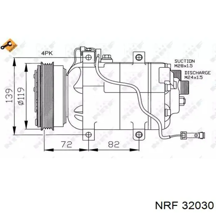 32030 NRF компрессор кондиционера