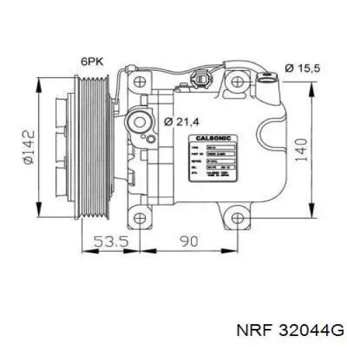 32044G NRF compressor de aparelho de ar condicionado