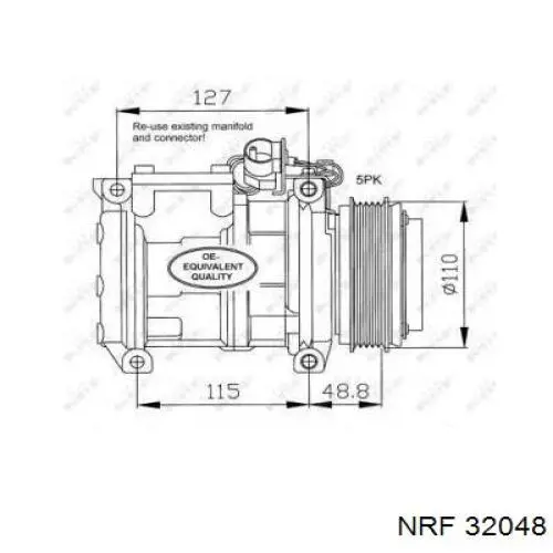 32048 NRF компрессор кондиционера