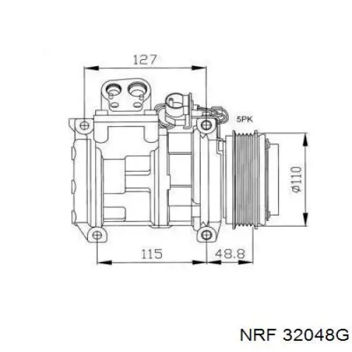 Компрессор кондиционера 32048G NRF