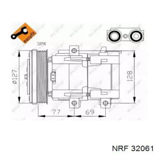 32061 NRF компрессор кондиционера