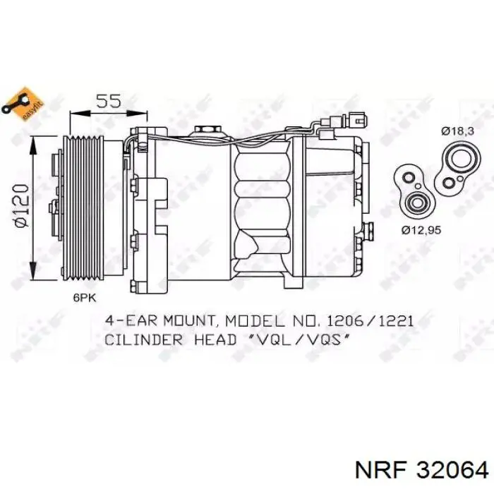32064 NRF компрессор кондиционера