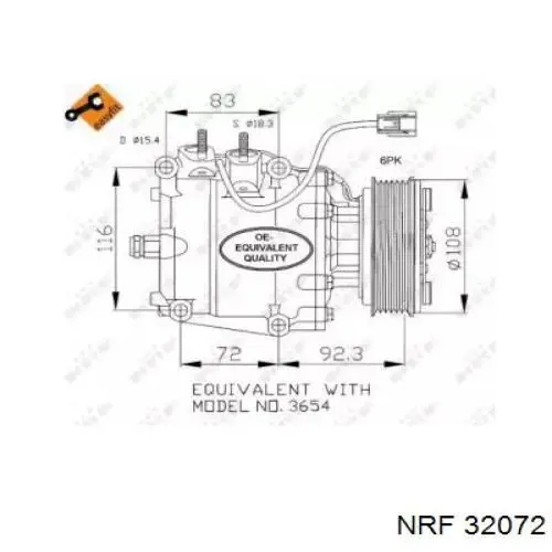 32072 NRF компрессор кондиционера