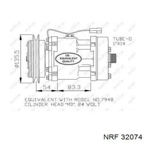 32074 NRF компрессор кондиционера